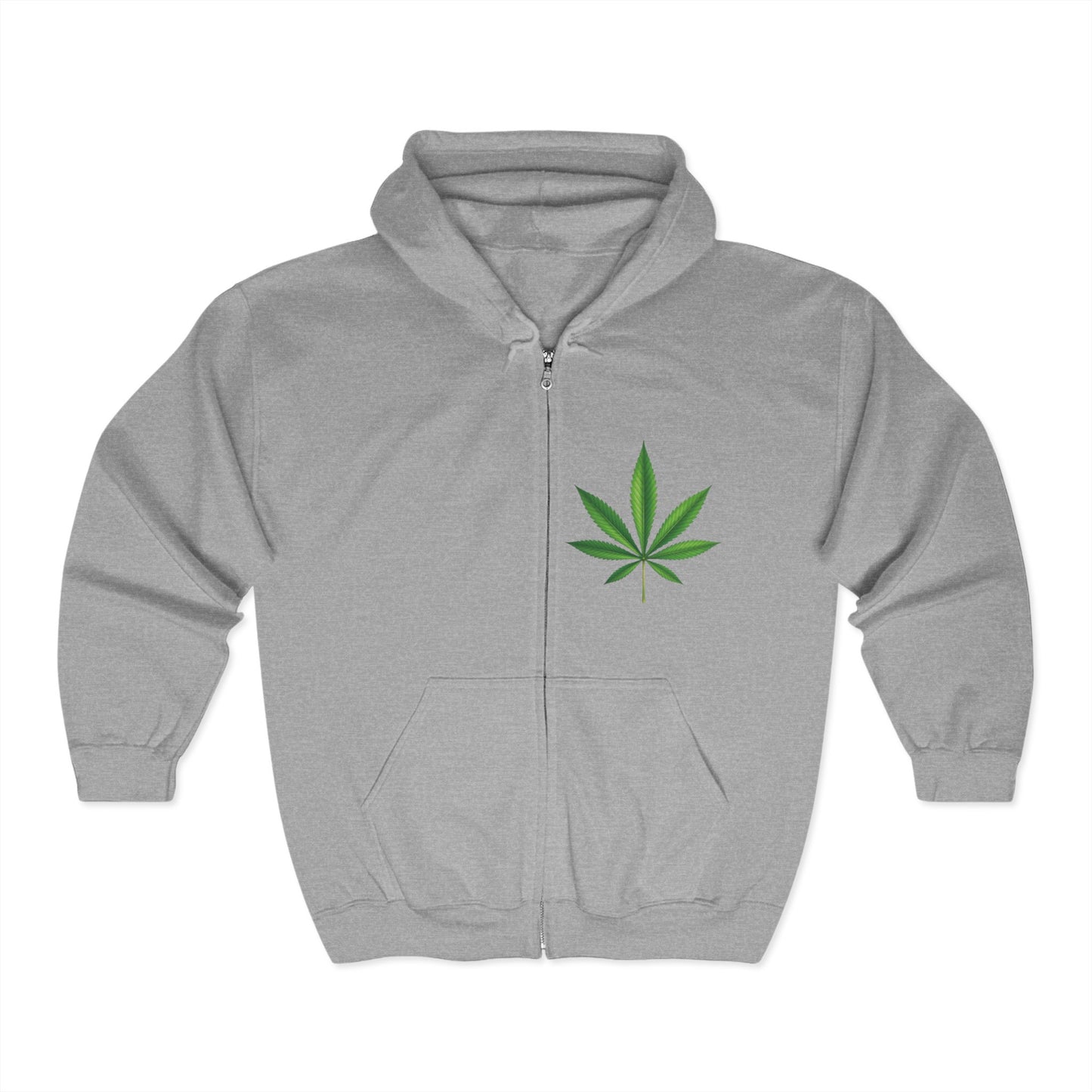 Peace, Love, and Cannabis Hoodie - Unisex Full Zip Sweatshirt