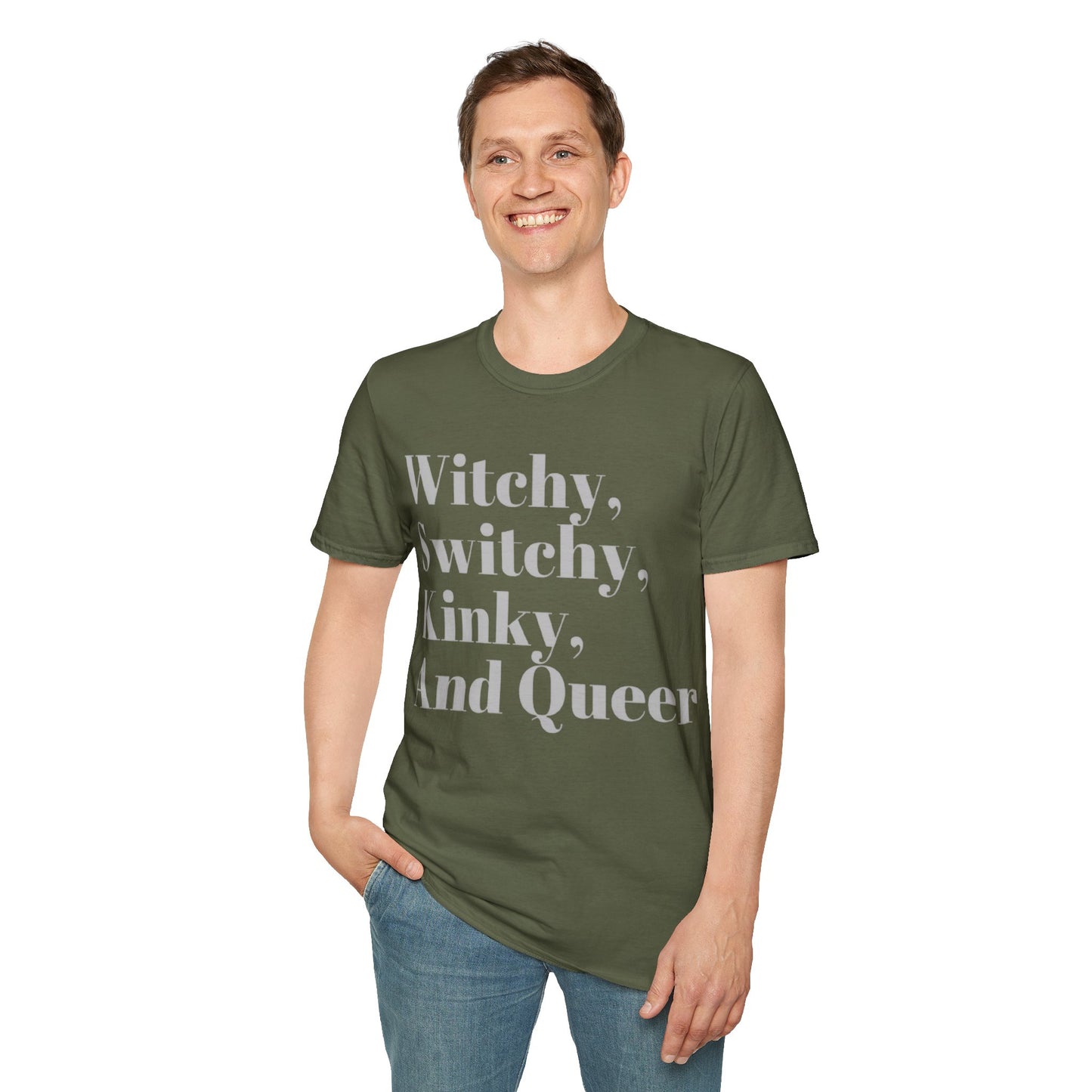 Witchy, Switchy, Kinky, and Queer Unisex Softstyle T-Shirt