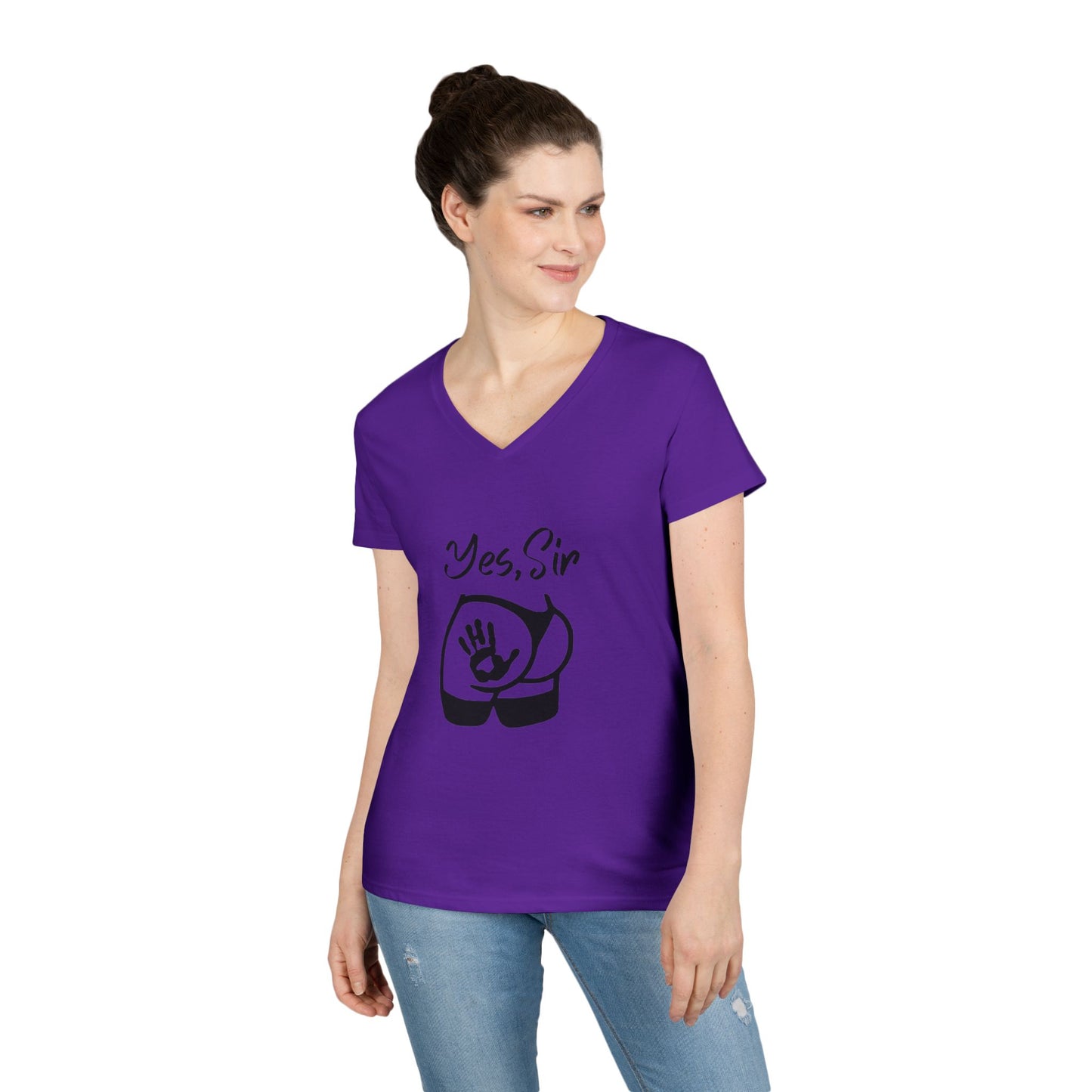 Yes, Sir V-Neck T-Shirt