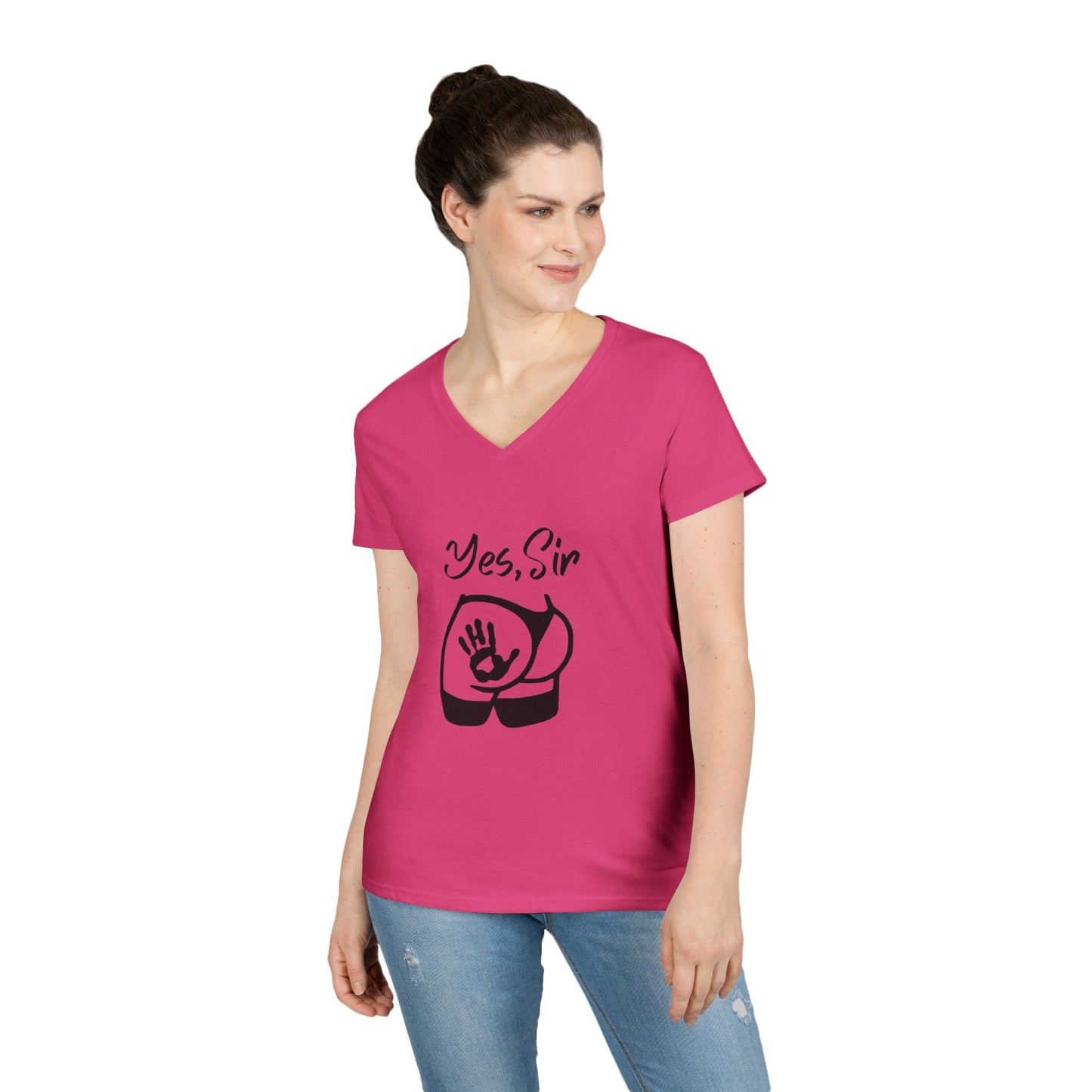 Yes, Sir V-Neck T-Shirt