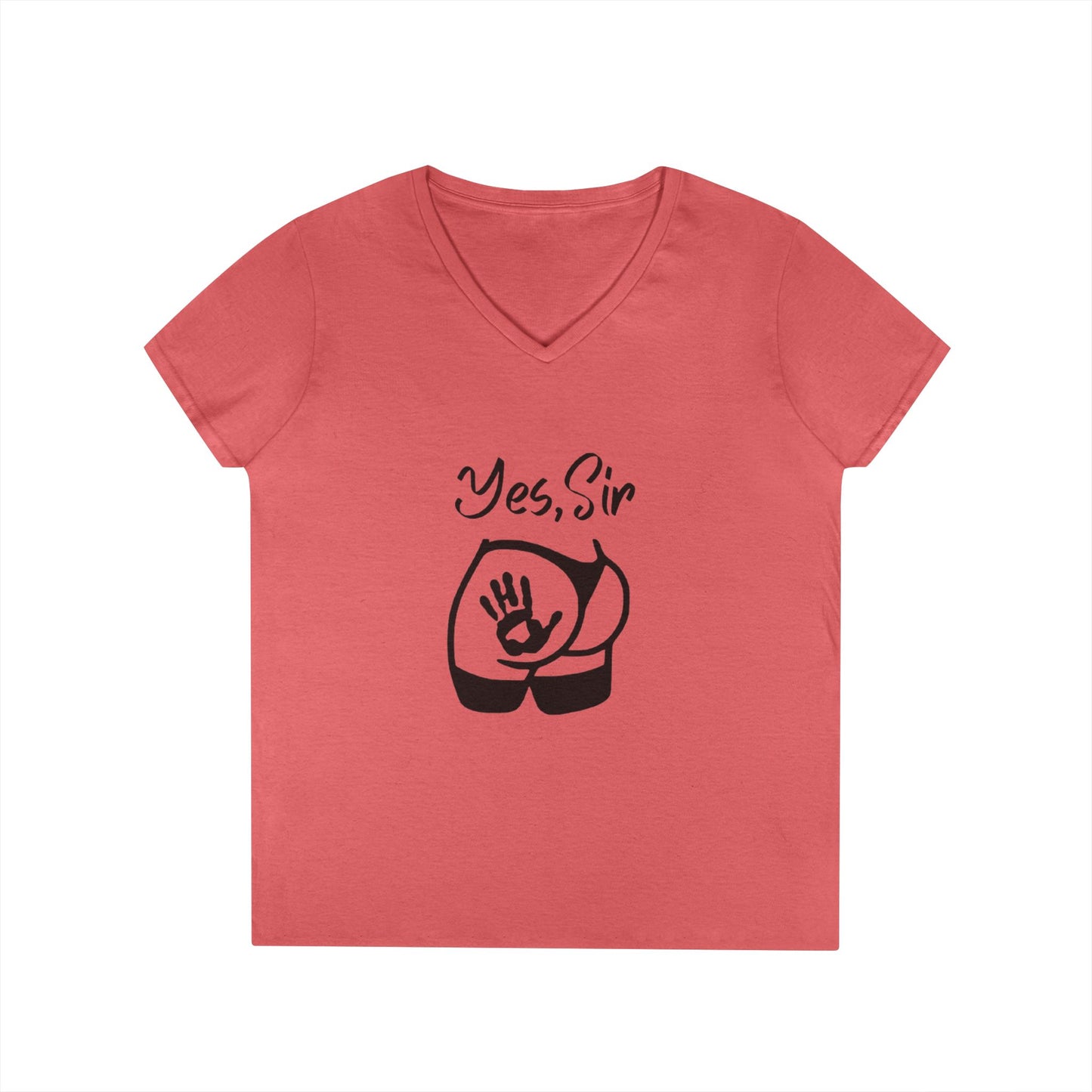 Yes, Sir V-Neck T-Shirt