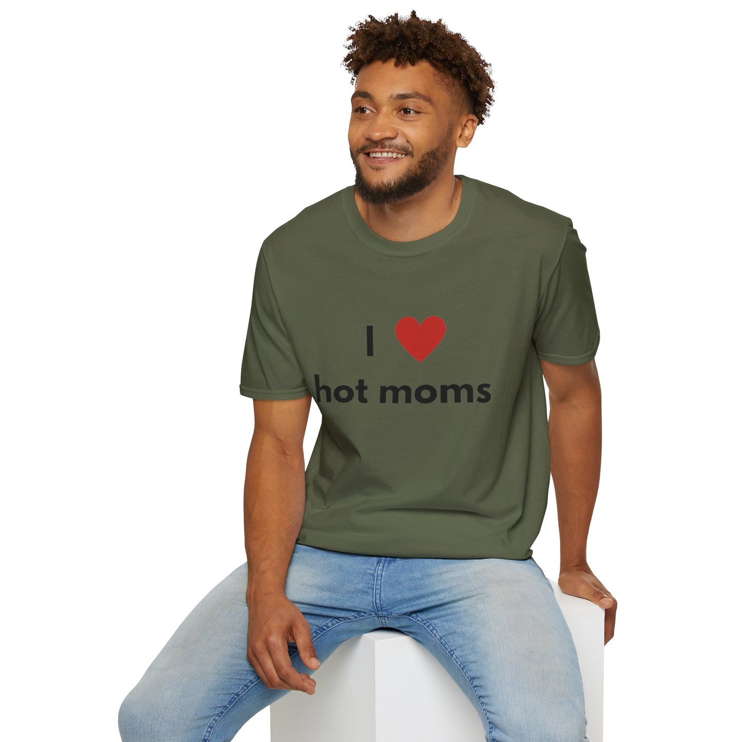 I Love Hot Moms Unisex Softstyle T-Shirt