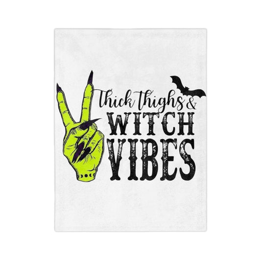 Thick Thighs and Witchy Vibes Microfiber Blanket
