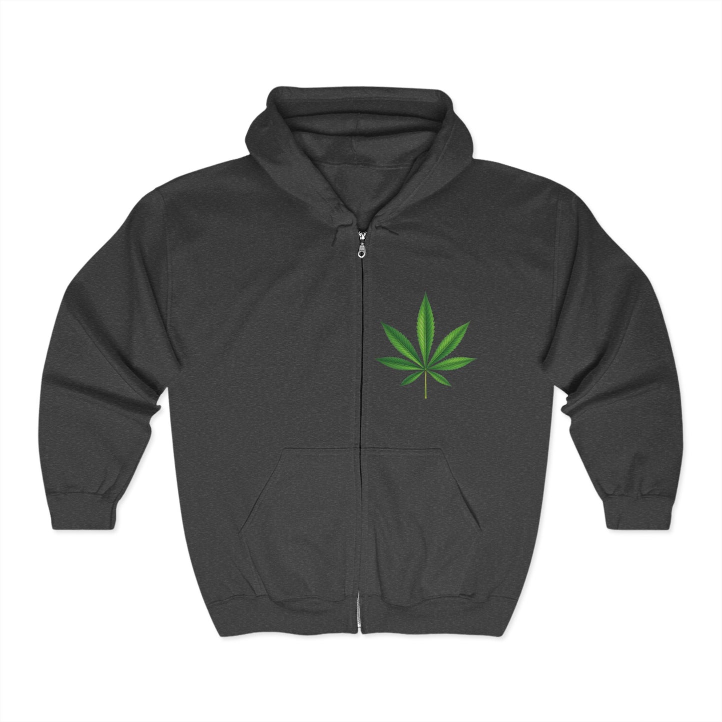 Peace, Love, and Cannabis Hoodie - Unisex Full Zip Sweatshirt