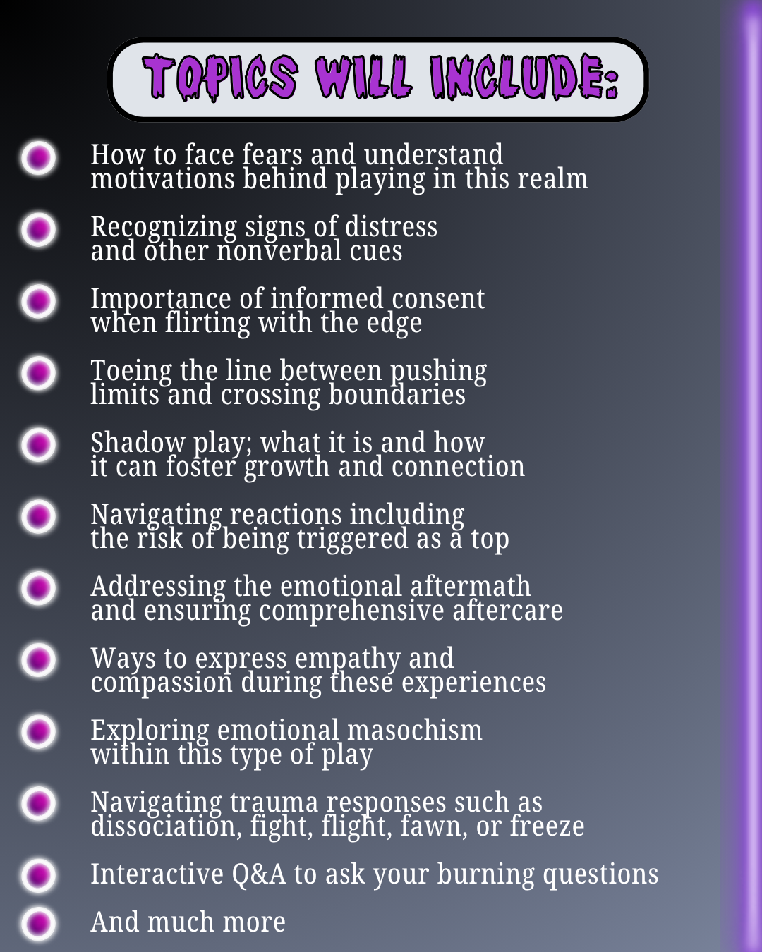 Boundaries and Beyond: Playing with Triggers