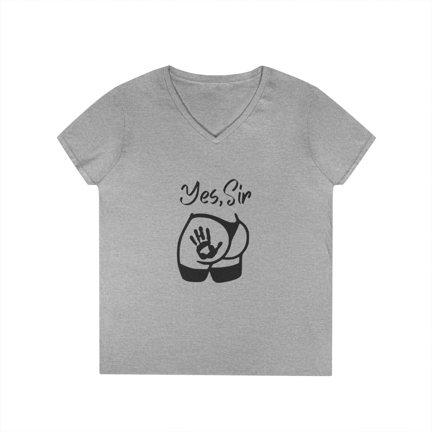 Yes, Sir V-Neck T-Shirt