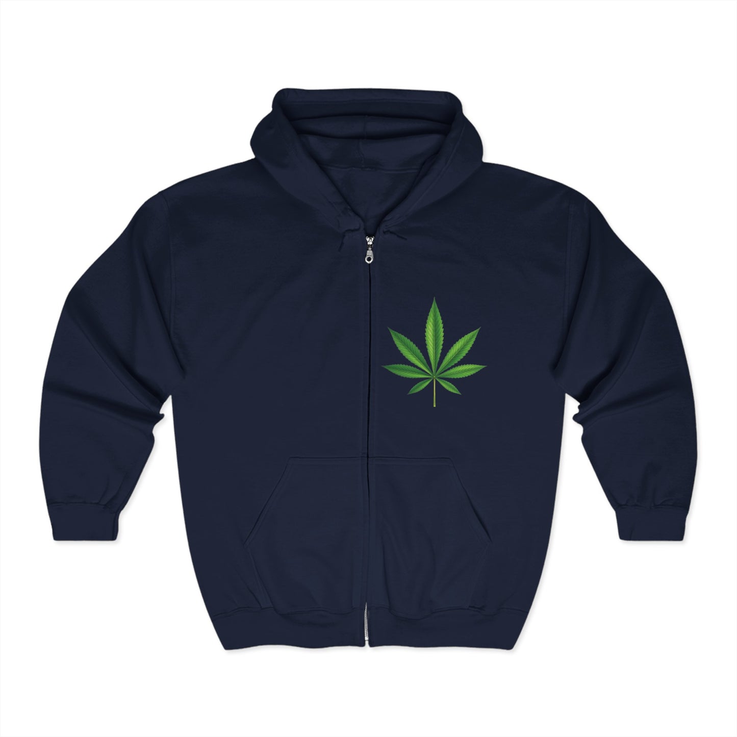 Peace, Love, and Cannabis Hoodie - Unisex Full Zip Sweatshirt