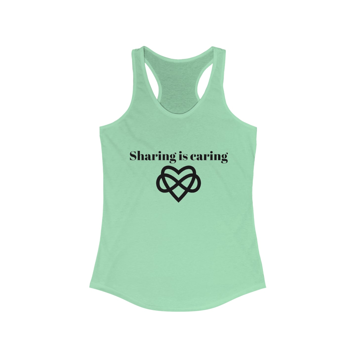 Sharing is Caring Poly Racerback Tank