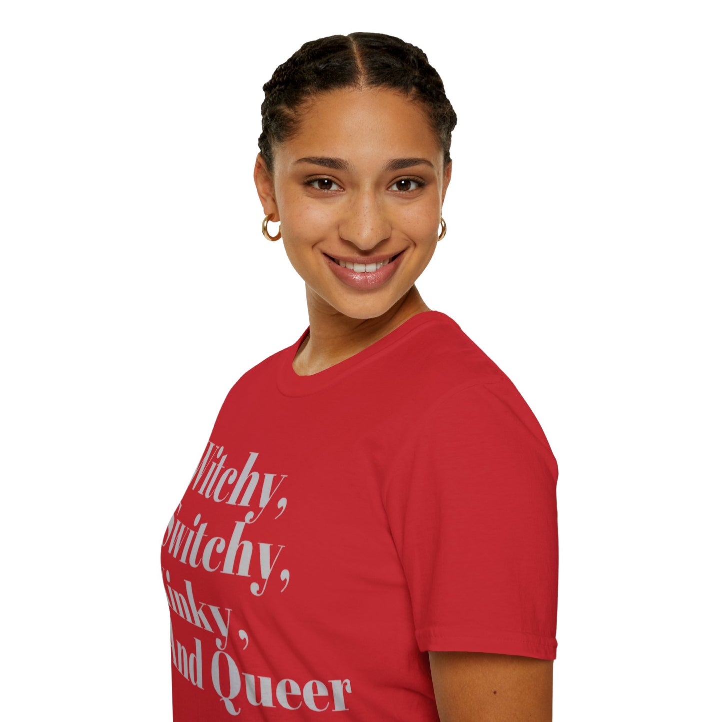 Witchy, Switchy, Kinky, and Queer Unisex Softstyle T-Shirt