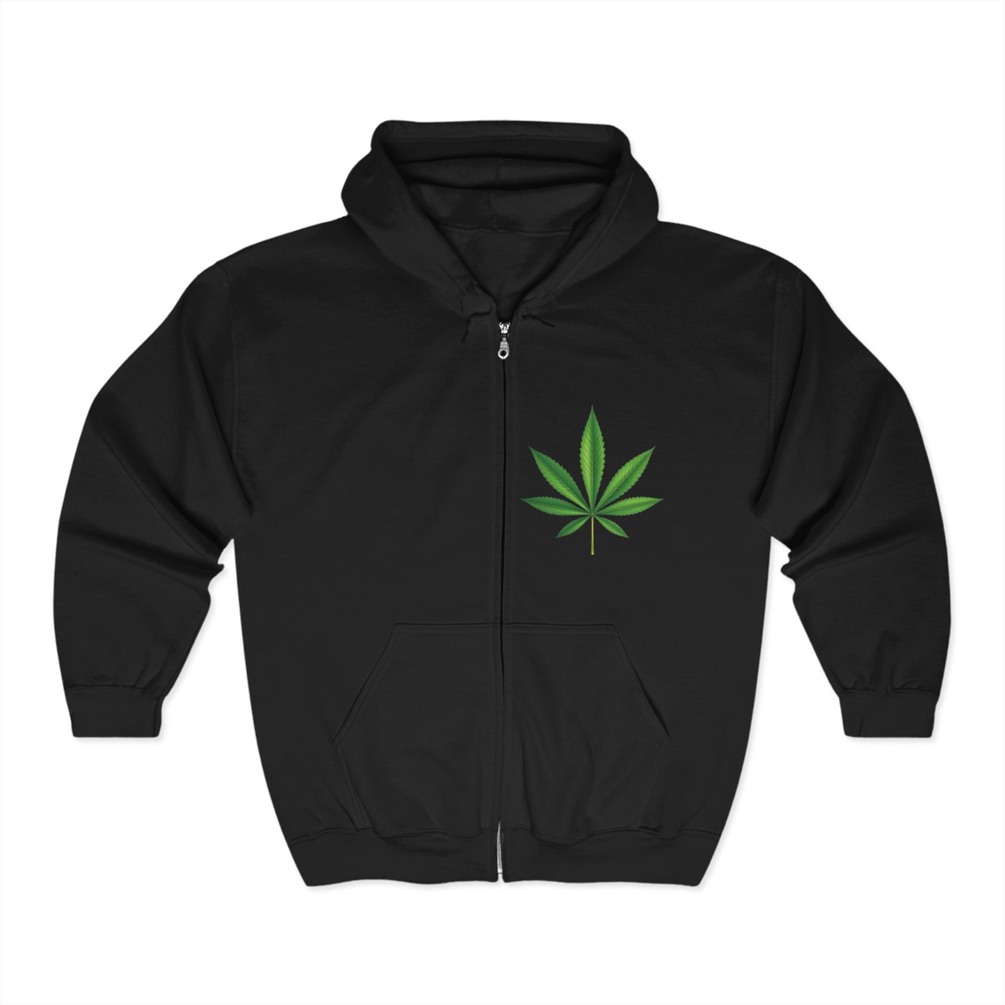 Peace, Love, and Cannabis Hoodie - Unisex Full Zip Sweatshirt