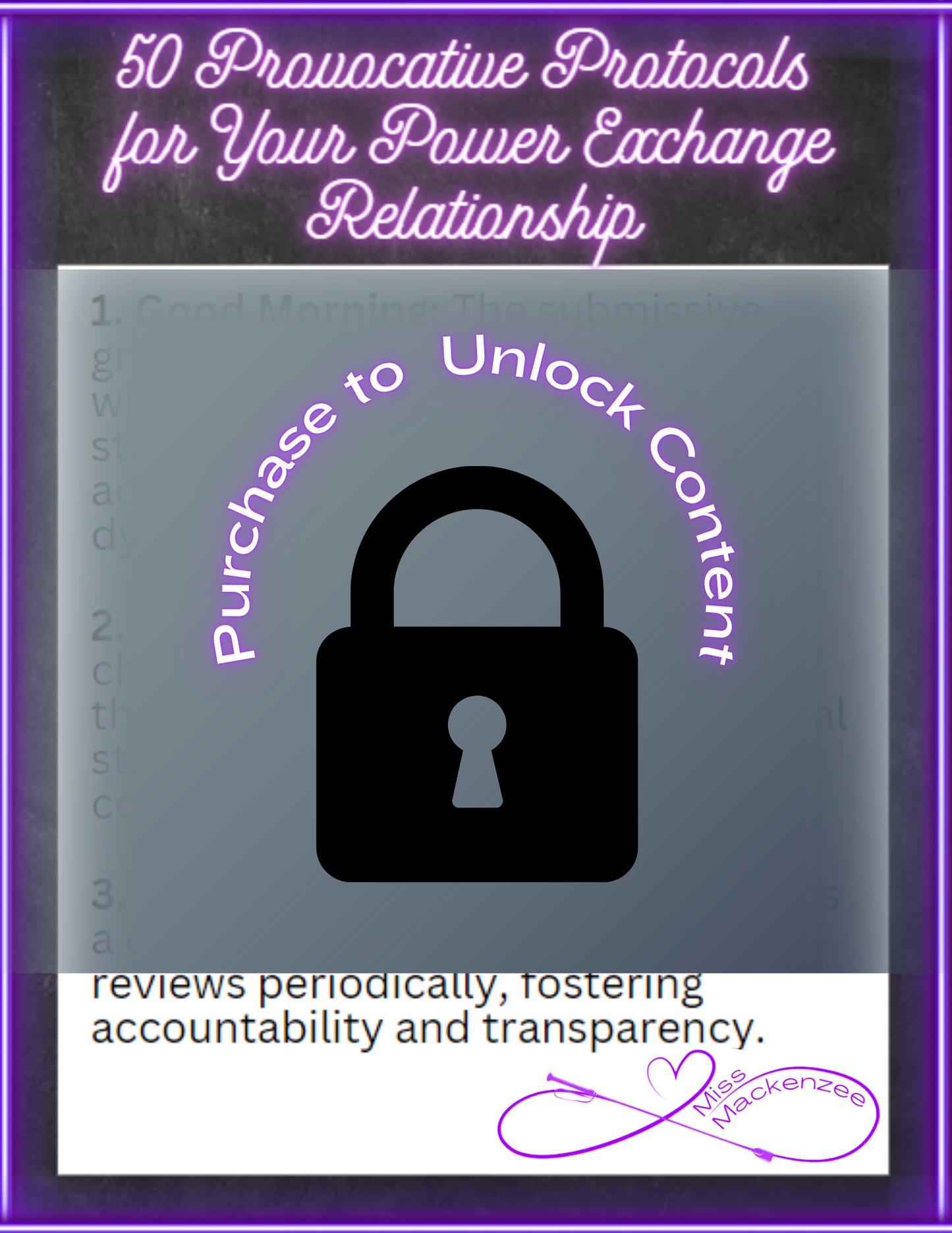 50 Provocative Protocols for Your Power Exchange Relationship