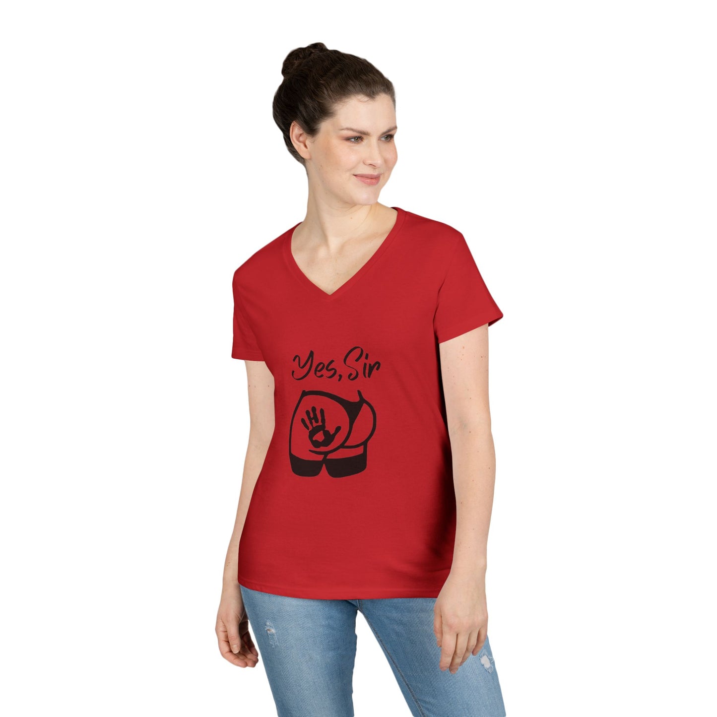 Yes, Sir V-Neck T-Shirt