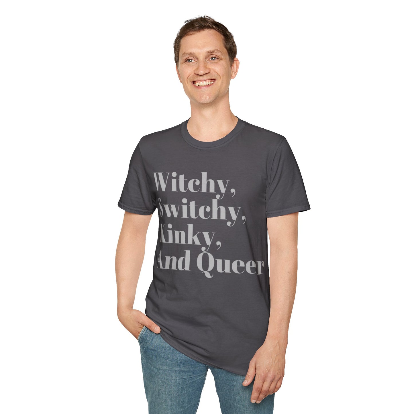 Witchy, Switchy, Kinky, and Queer Unisex Softstyle T-Shirt