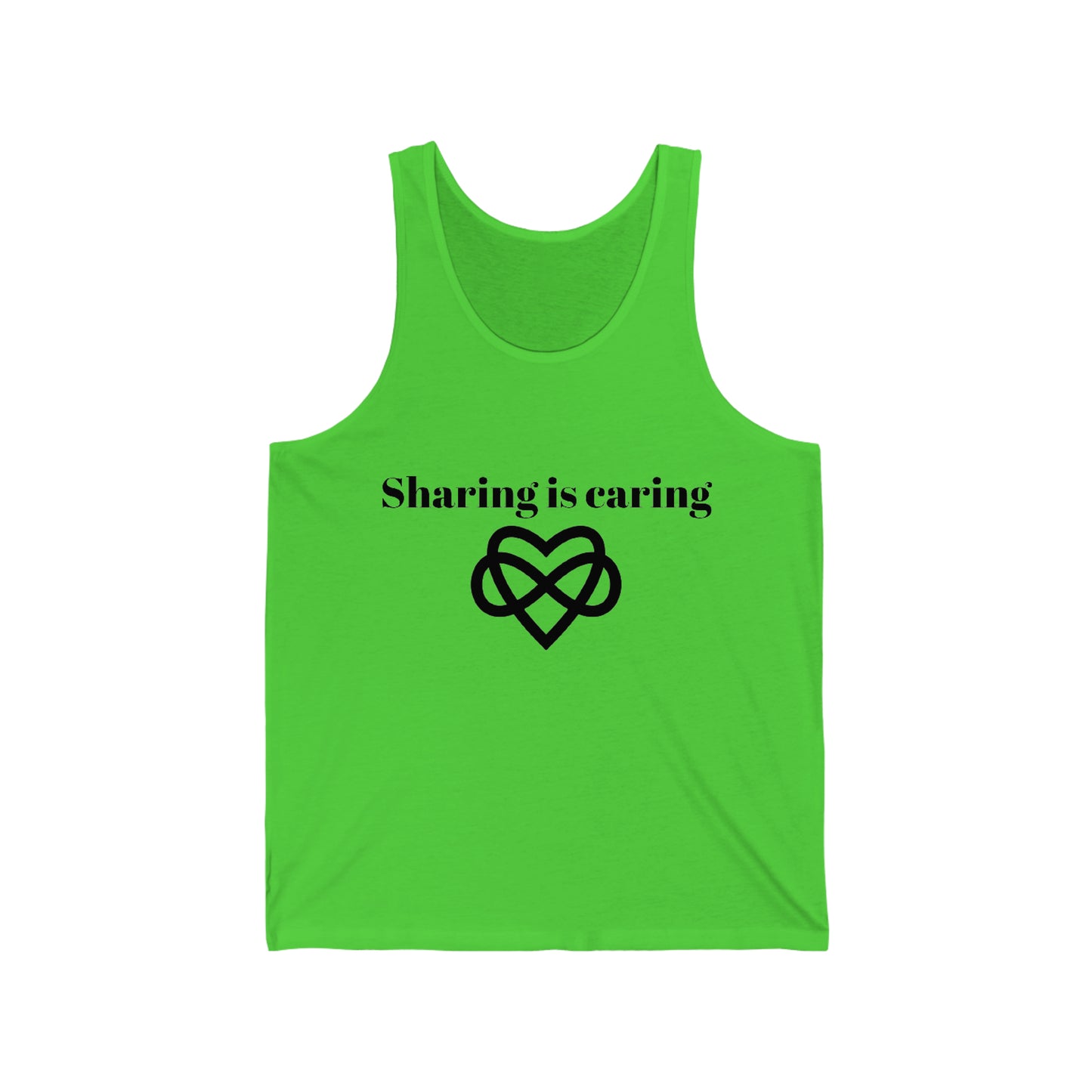 Sharing is Caring Poly Unisex Jersey Tank