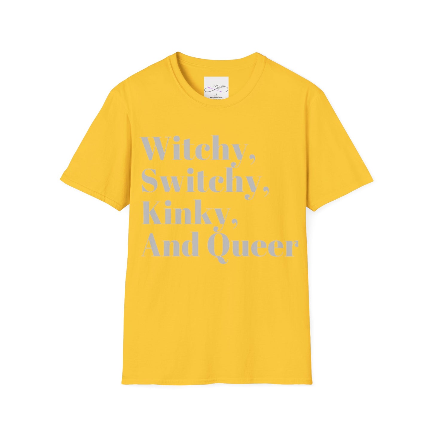 Witchy, Switchy, Kinky, and Queer Unisex Softstyle T-Shirt