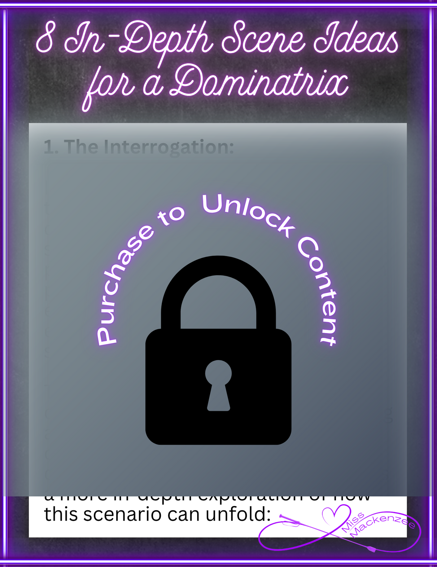 8 In-Depth Scene Ideas for a Dominatrix