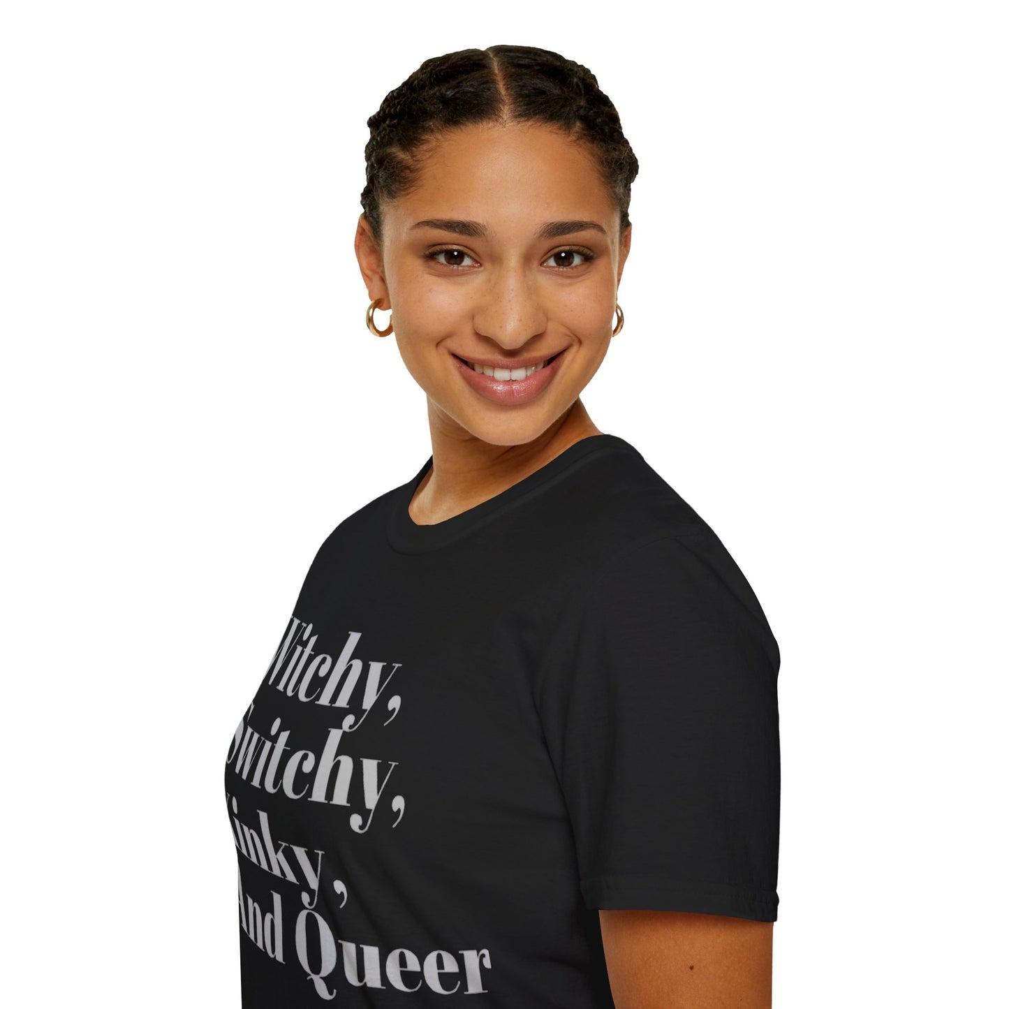 Witchy, Switchy, Kinky, and Queer Unisex Softstyle T-Shirt