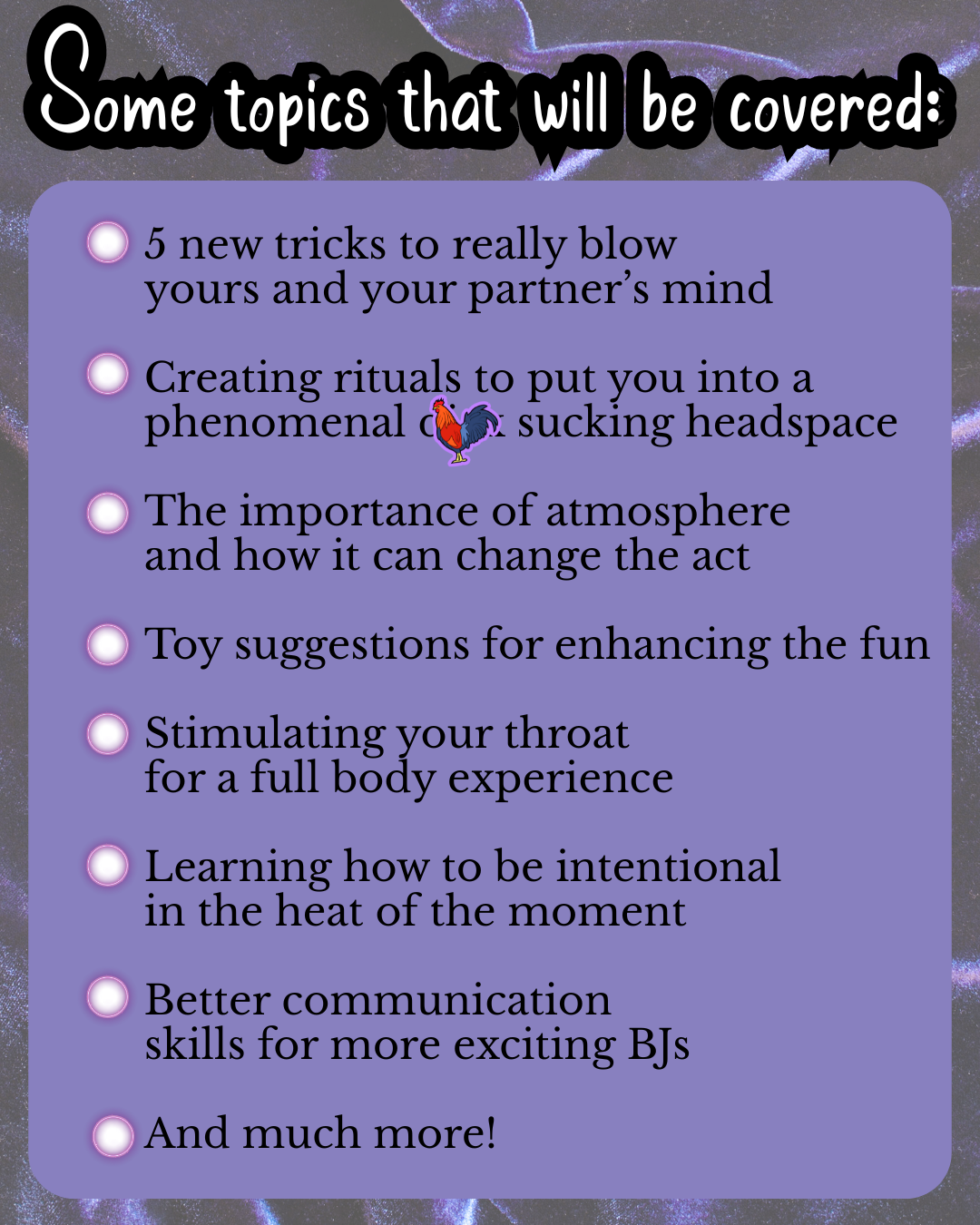 Love What You Do: Oral Pleasure for Cocks