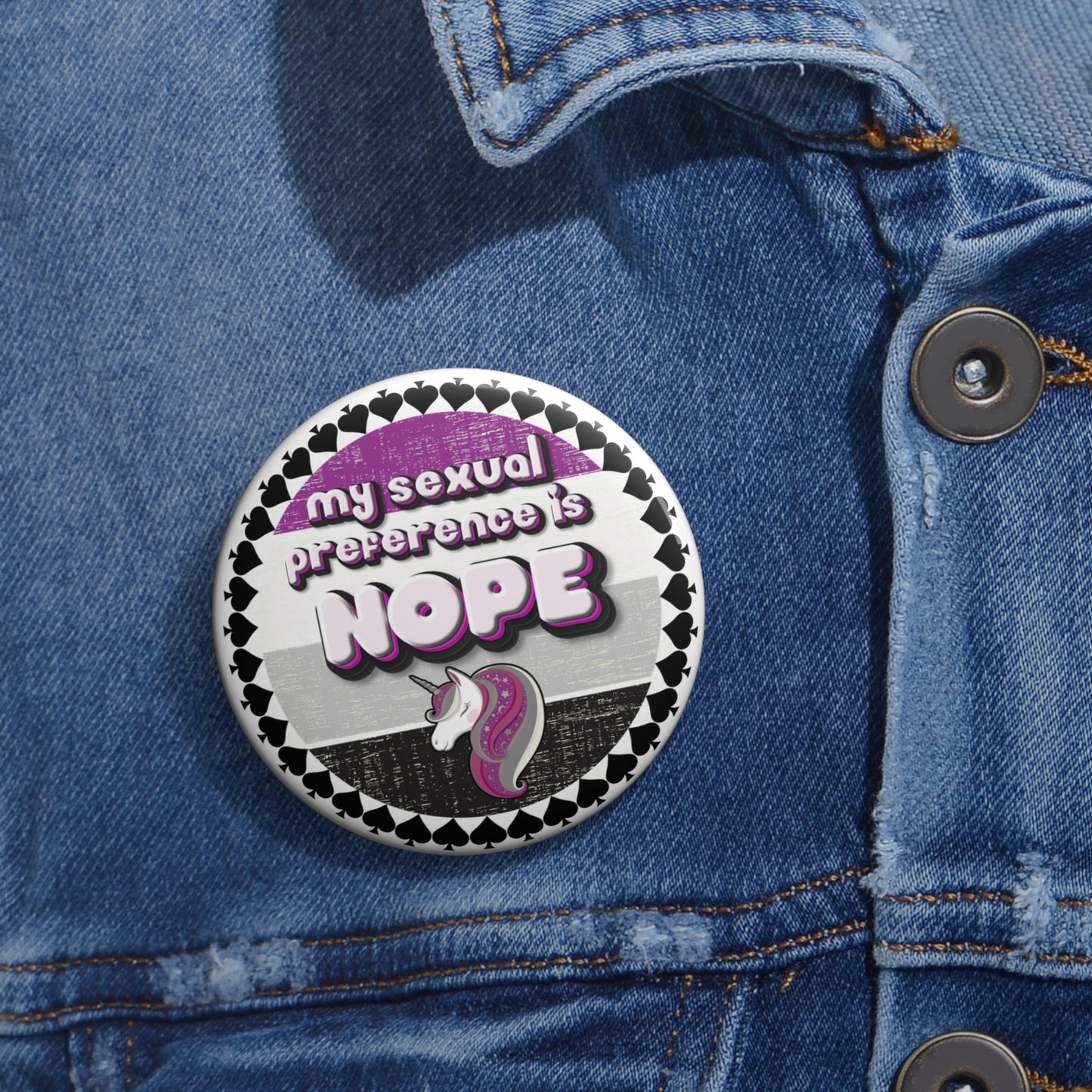 My Sexual Preference is Nope pinback button