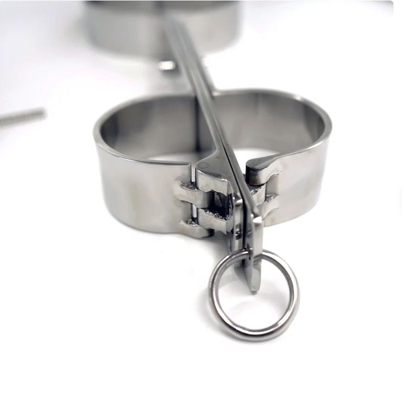 Metal Bondage Shrew's Fiddle for Neck and Hands