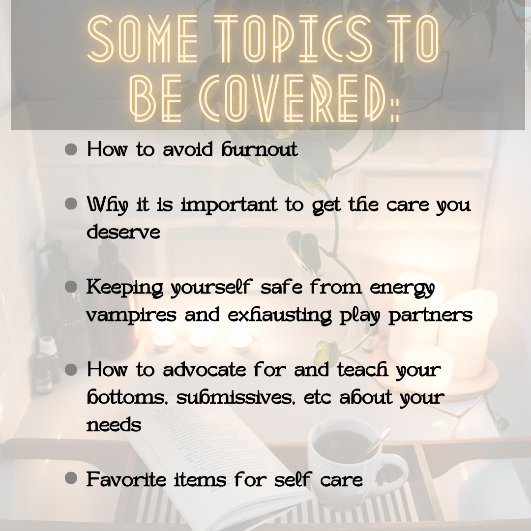 We Need It Too! Self-Care for Doms and Tops