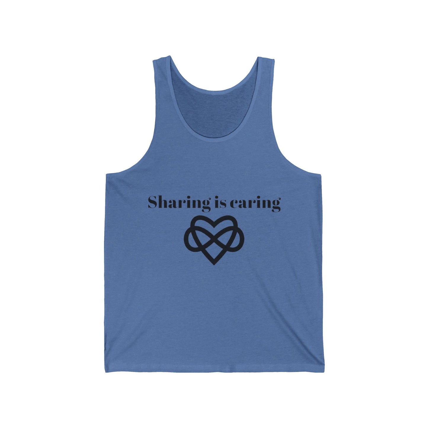 Sharing is Caring Poly Unisex Jersey Tank