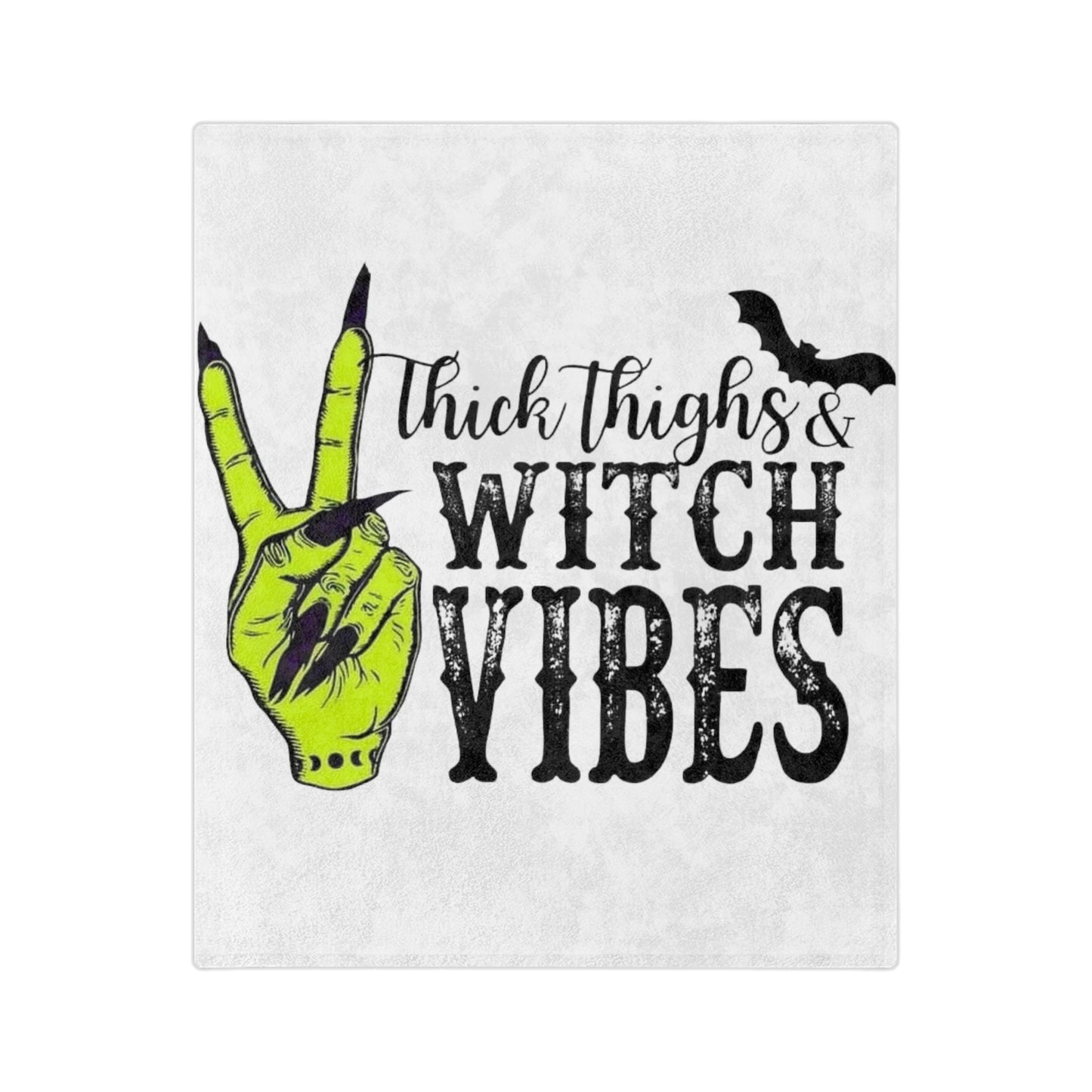 Thick Thighs and Witchy Vibes Microfiber Blanket