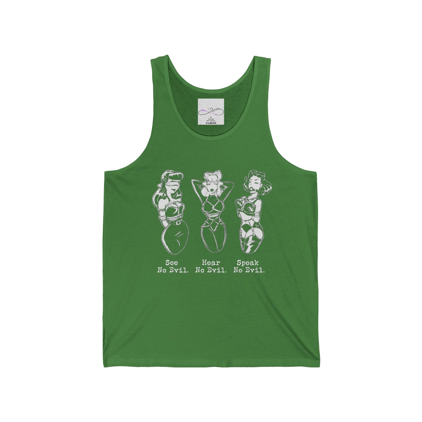 See, Hear, Speak No Evil Unisex Jersey Tank