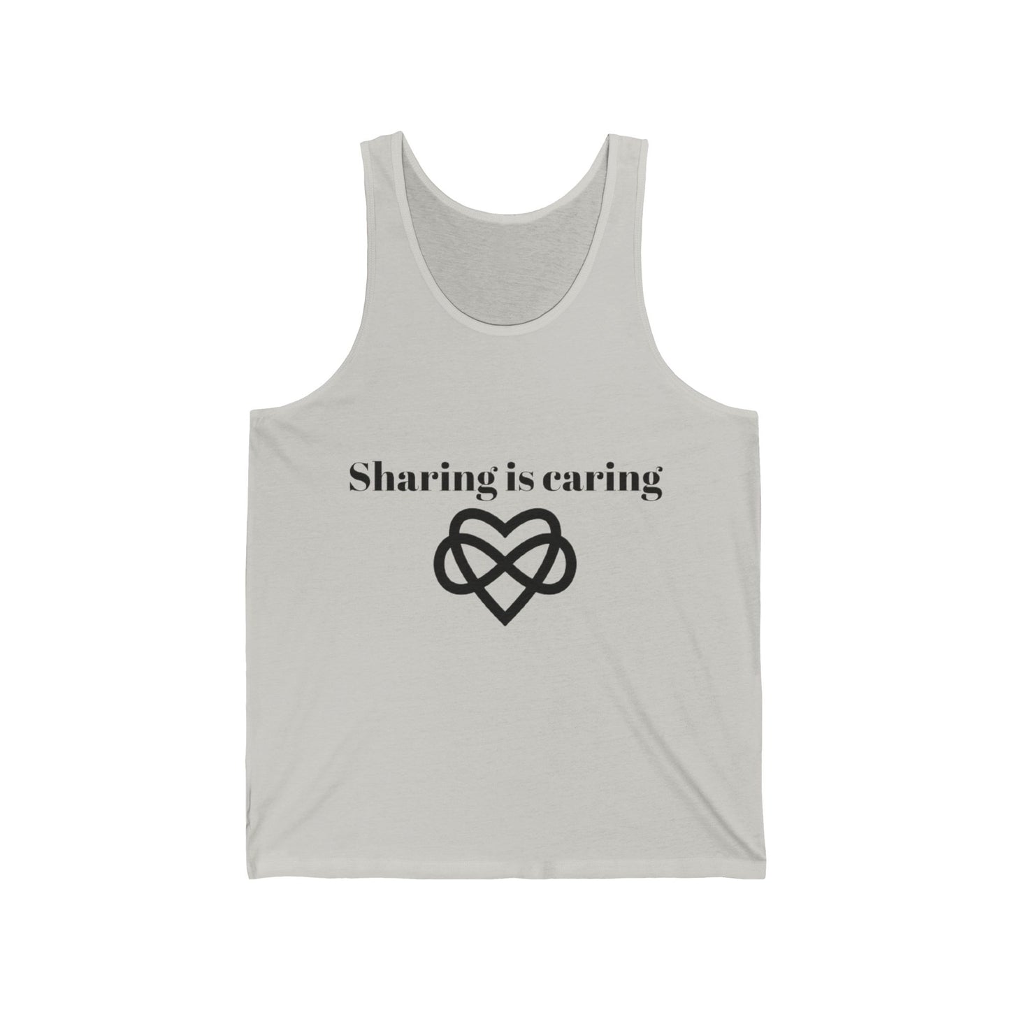 Sharing is Caring Poly Unisex Jersey Tank