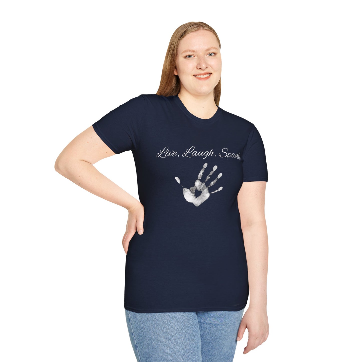 Live, Laugh Spank Unisex Softstyle T-Shirt