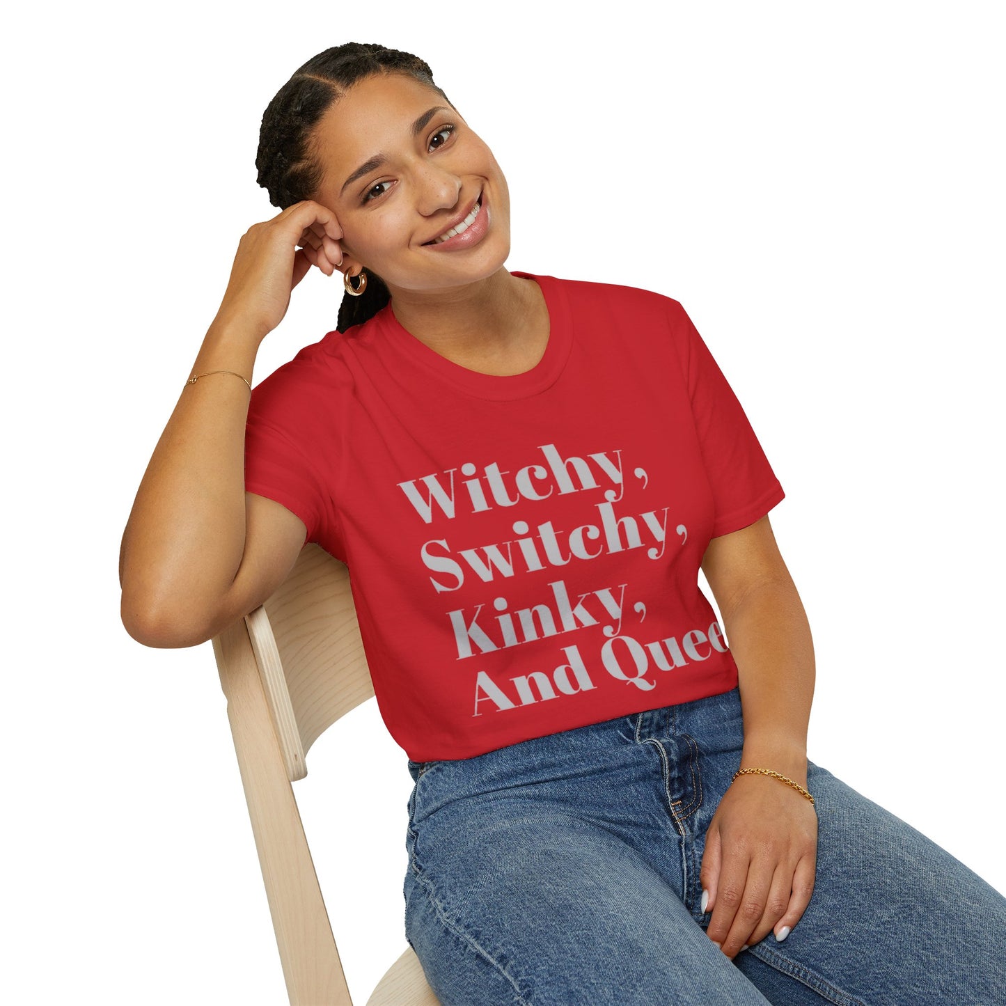 Witchy, Switchy, Kinky, and Queer Unisex Softstyle T-Shirt