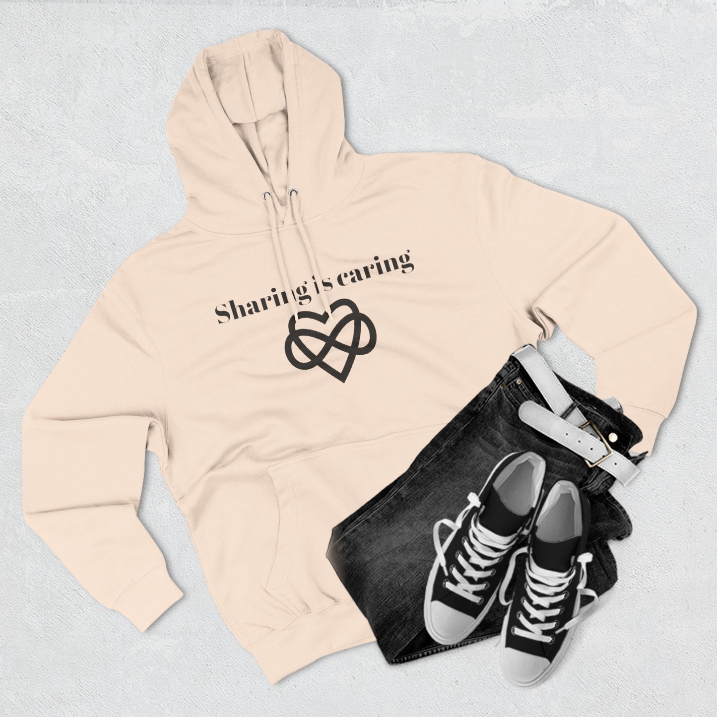 Sharing is Caring Poly Unisex Pullover Hoodie