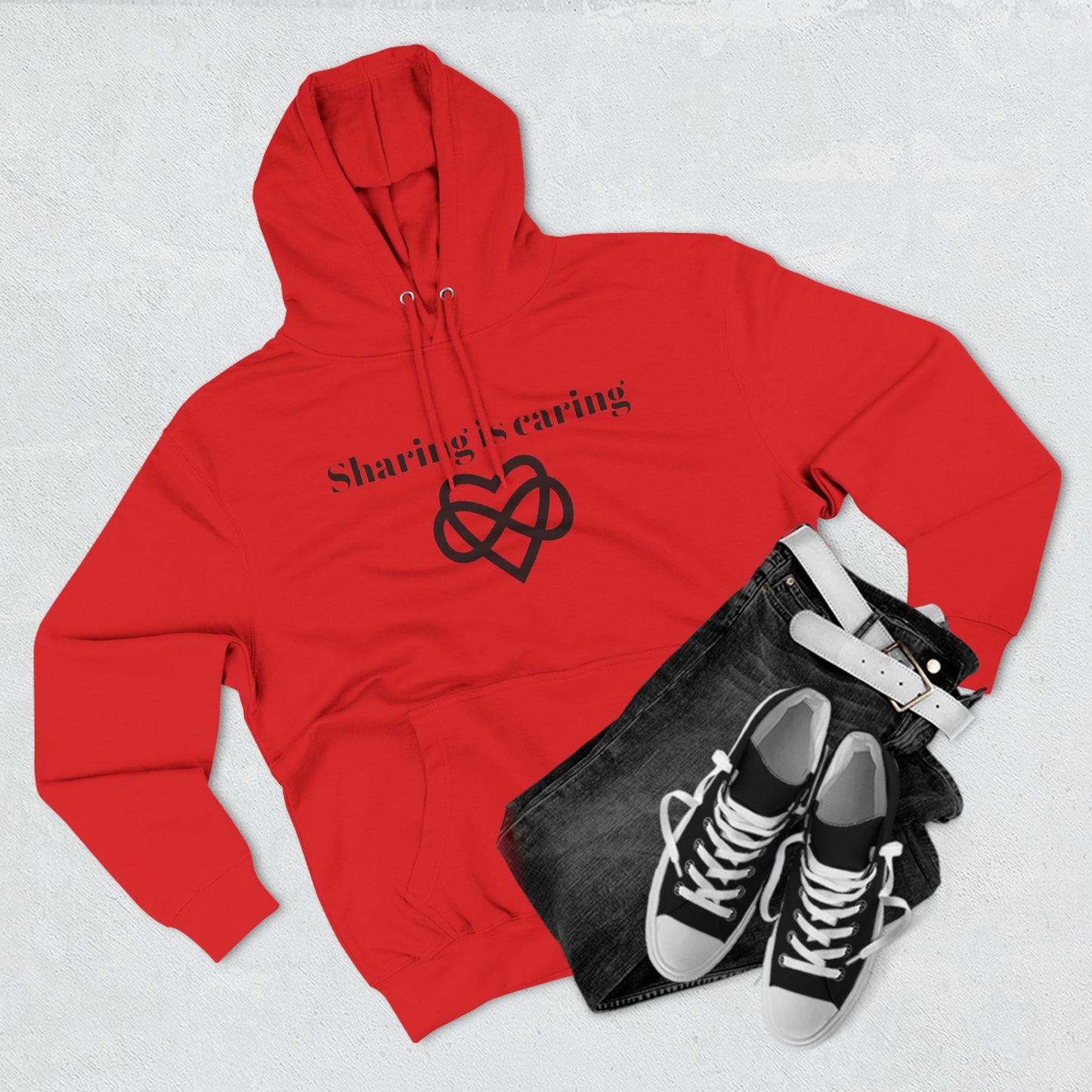 Sharing is Caring Poly Unisex Pullover Hoodie