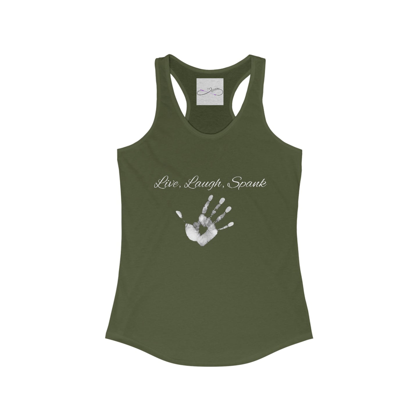 Live, Laugh, Spank Racerback Tank