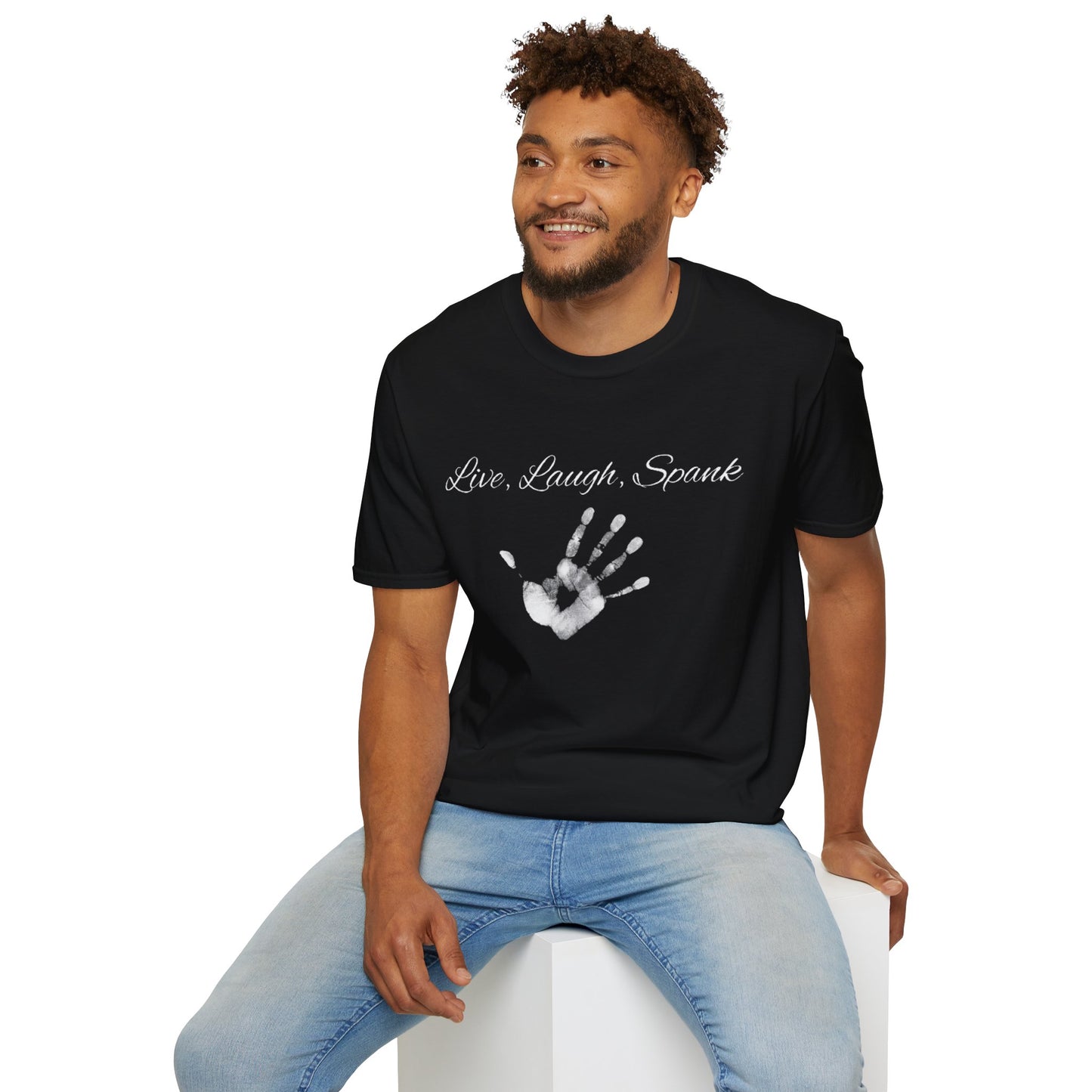 Live, Laugh Spank Unisex Softstyle T-Shirt