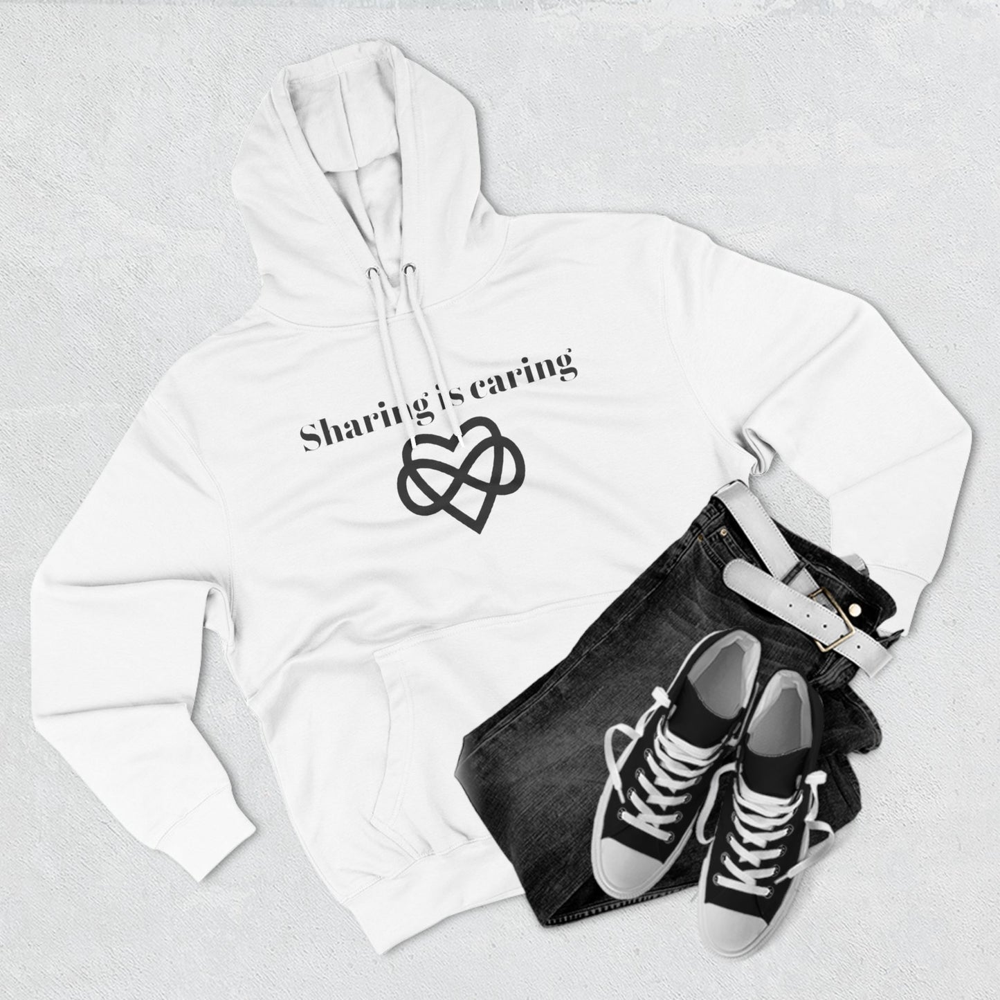 Sharing is Caring Poly Unisex Pullover Hoodie