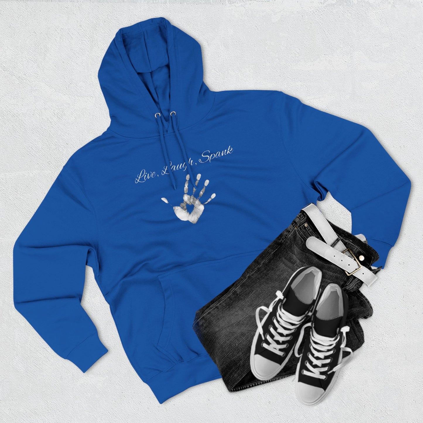 Live, Laugh, Spank Unisex Pullover Hoodie