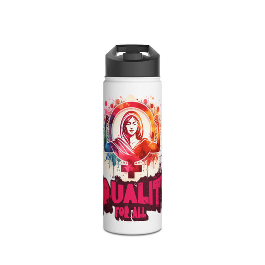 Empowering Stainless Steel Water Bottle, Feminist Art, Equality Gift, Stylish Sports Water Bottle, Reusable Eco-Friendly Flask, Motivational