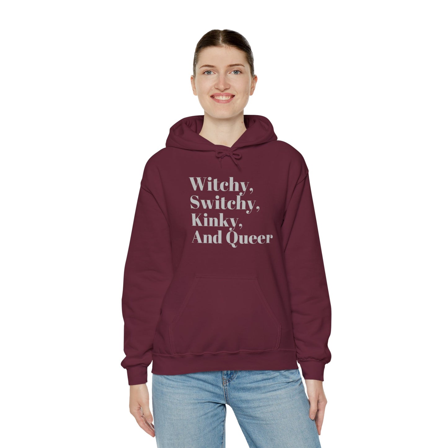 Witchy, Switchy, Kinky, and Queer Unisex Hooded Sweatshirt