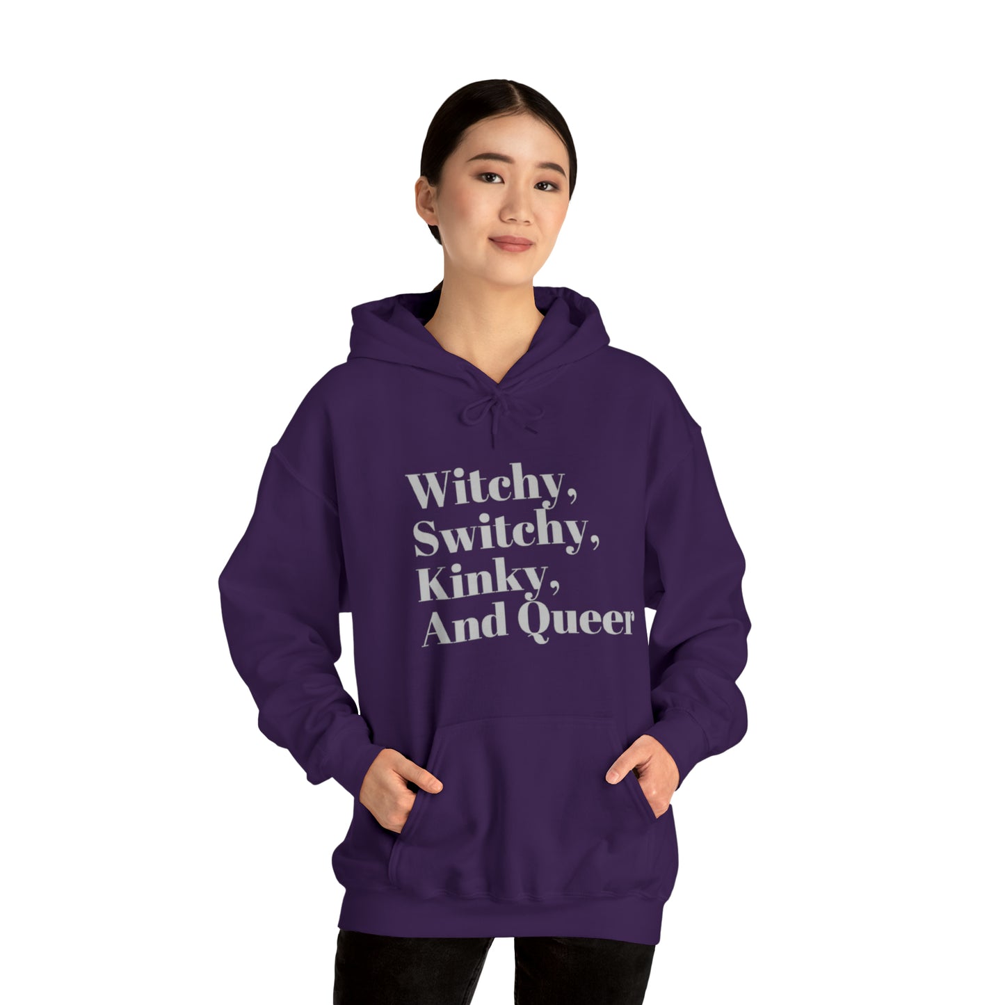 Witchy, Switchy, Kinky, and Queer Unisex Hooded Sweatshirt