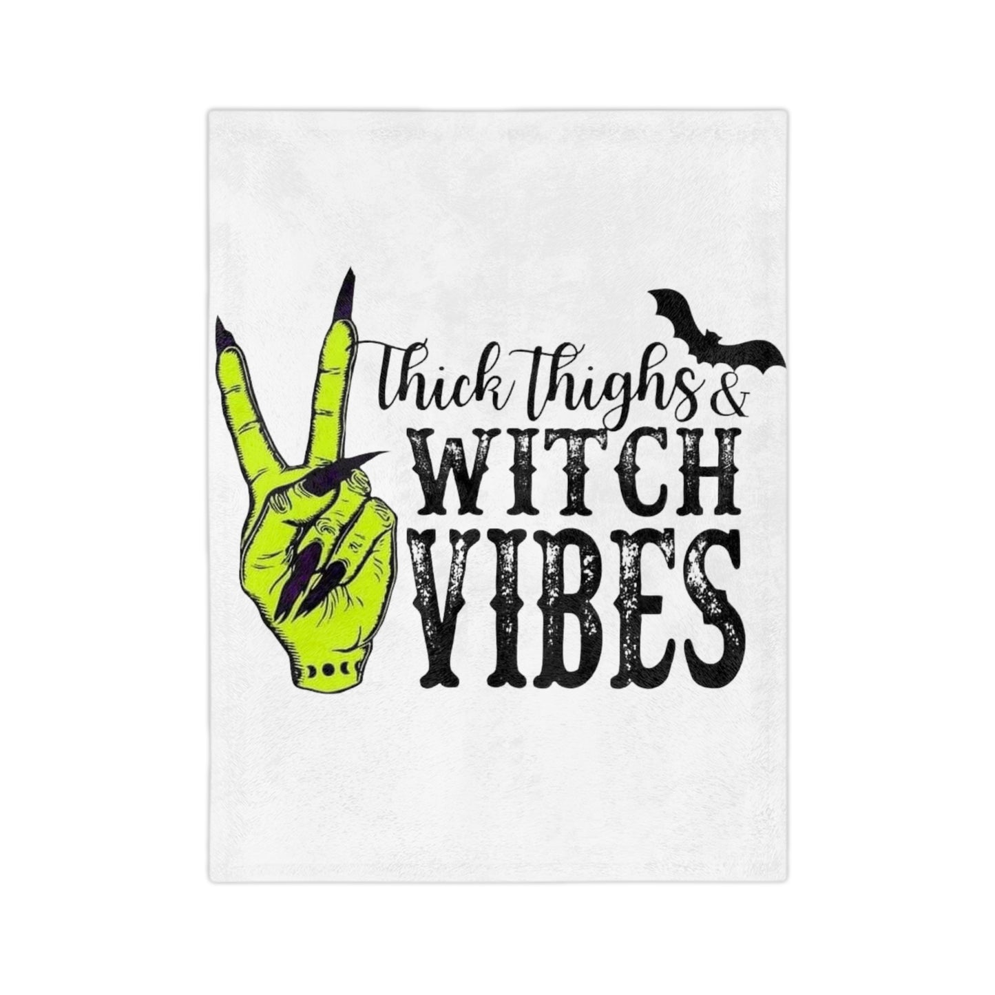 Thick Thighs and Witchy Vibes Microfiber Blanket