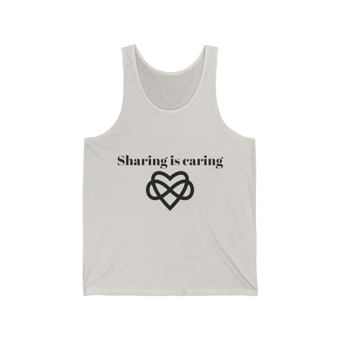 Sharing is Caring Poly Unisex Jersey Tank