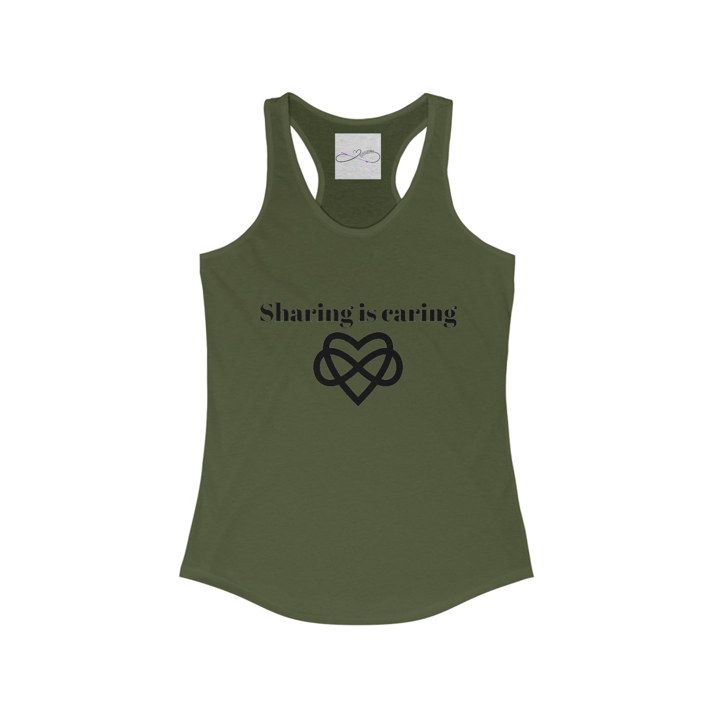 Sharing is Caring Poly Racerback Tank