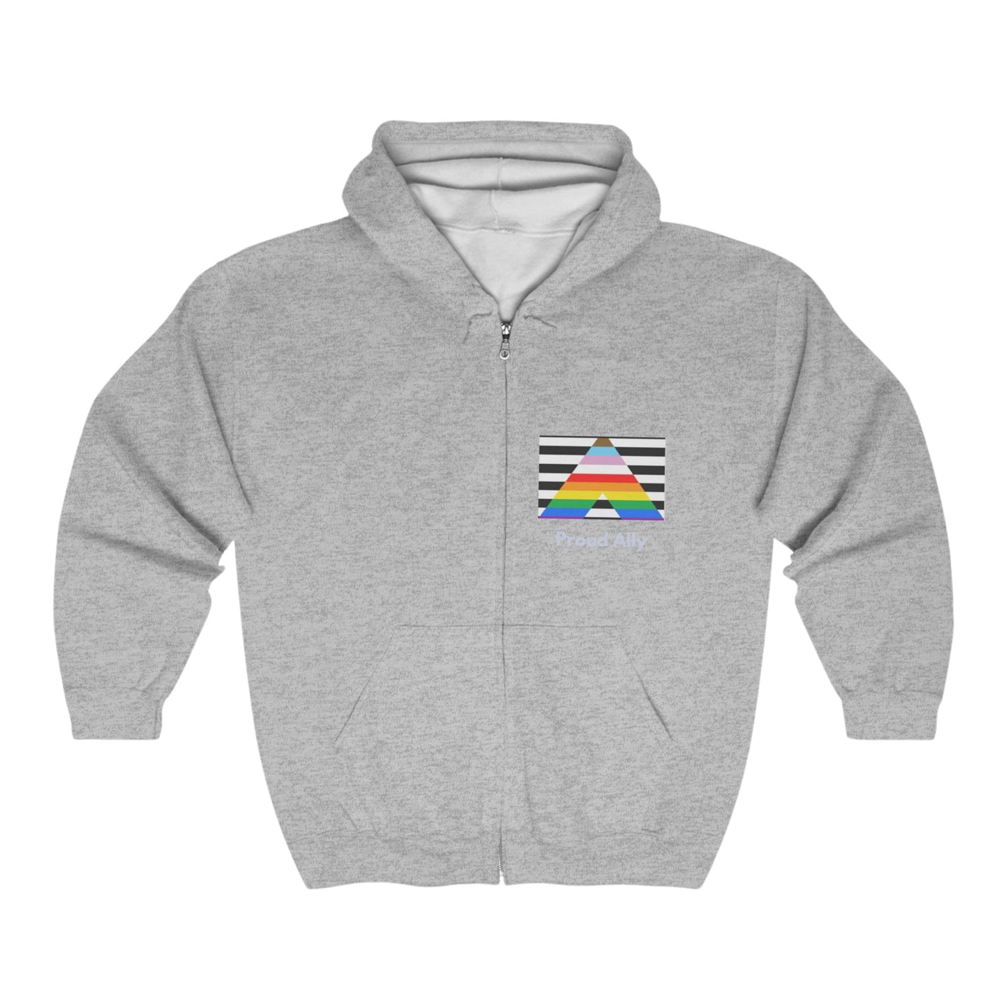 Proud Ally Unisex Full Zip Hooded Sweatshirt