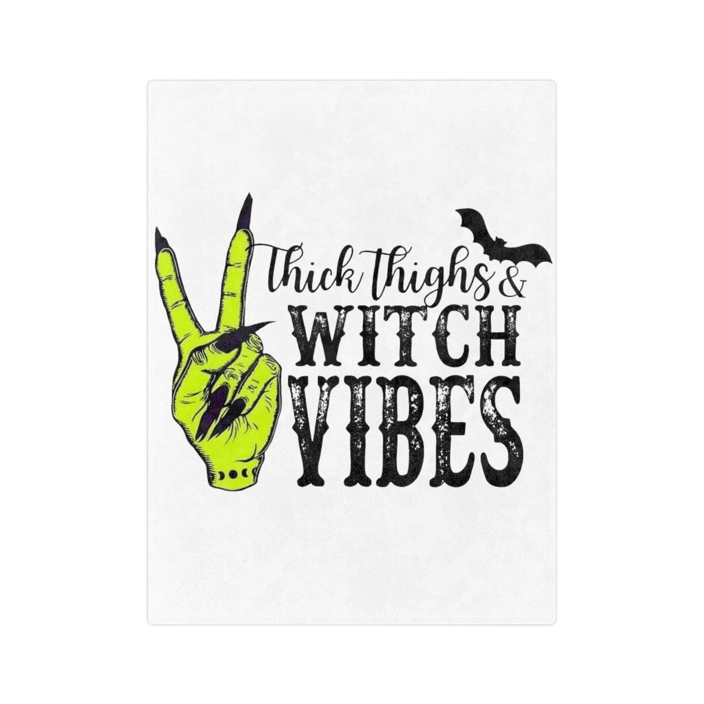 Thick Thighs and Witchy Vibes Microfiber Blanket