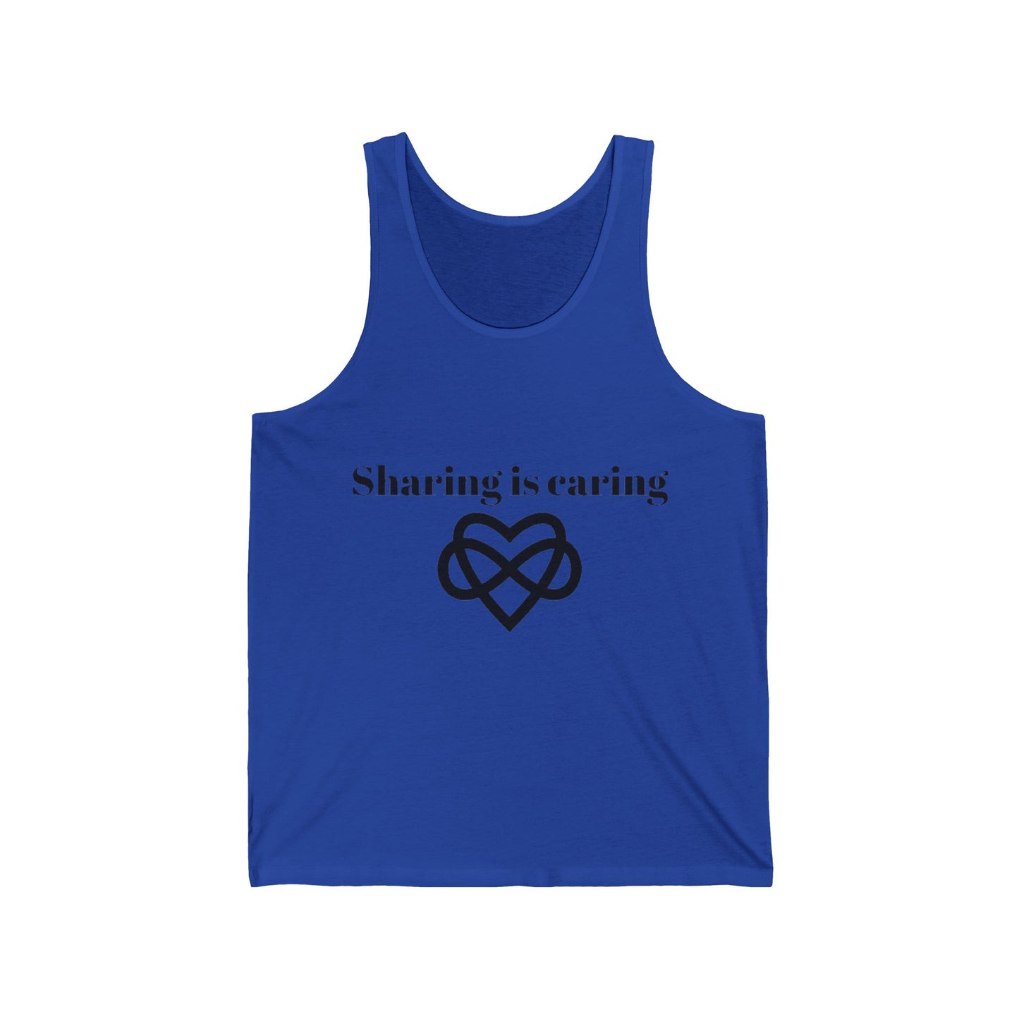 Sharing is Caring Poly Unisex Jersey Tank