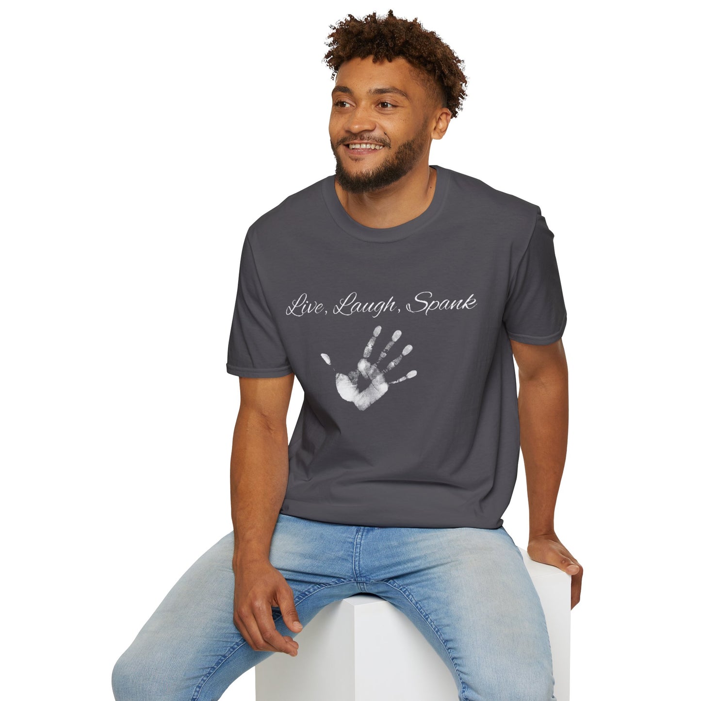 Live, Laugh Spank Unisex Softstyle T-Shirt