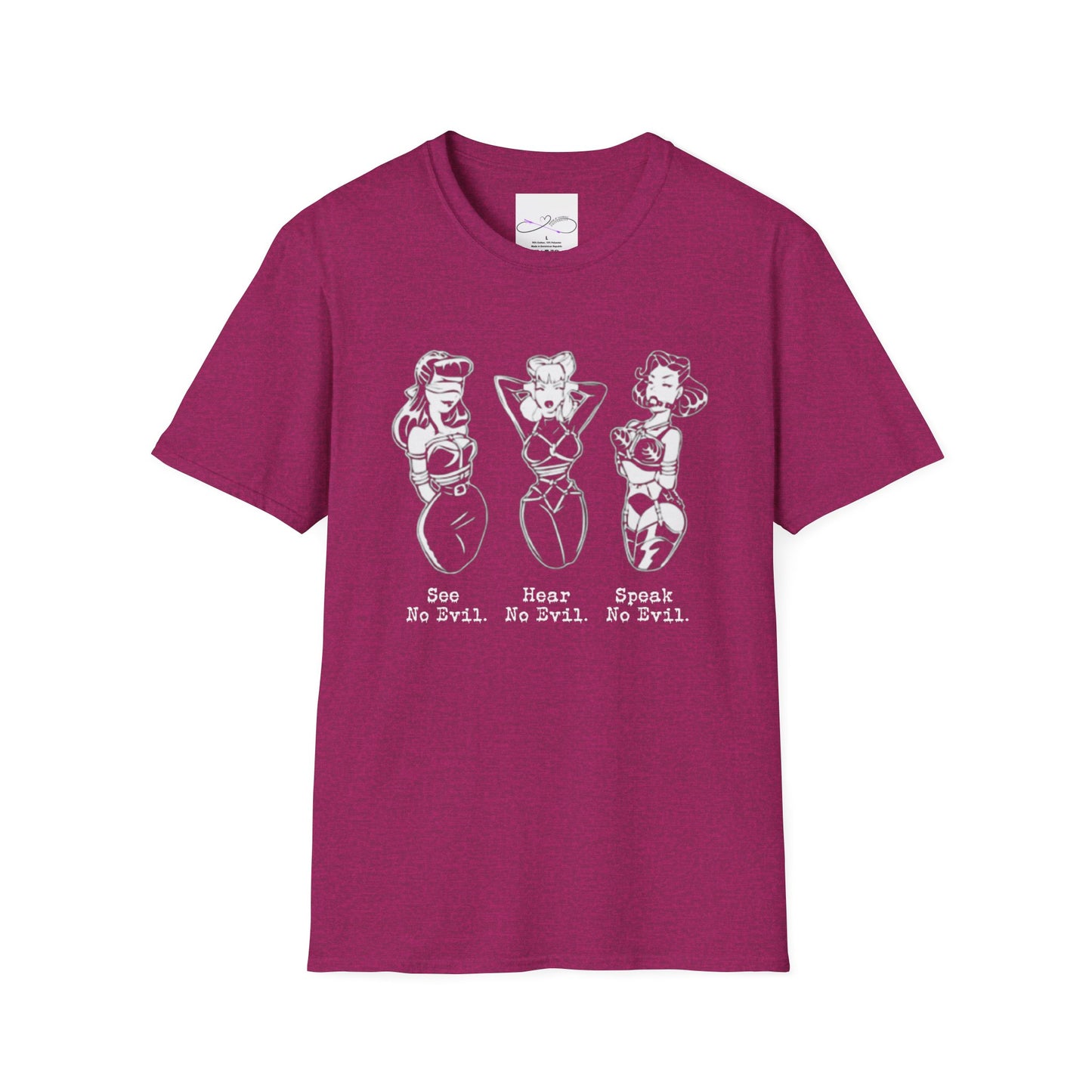 See, Hear, Speak No Evil Unisex Softstyle T-Shirt