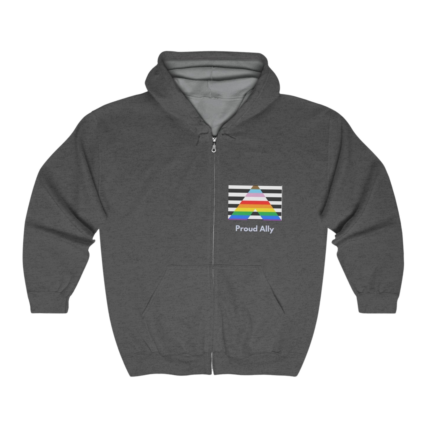 Proud Ally Unisex Full Zip Hooded Sweatshirt