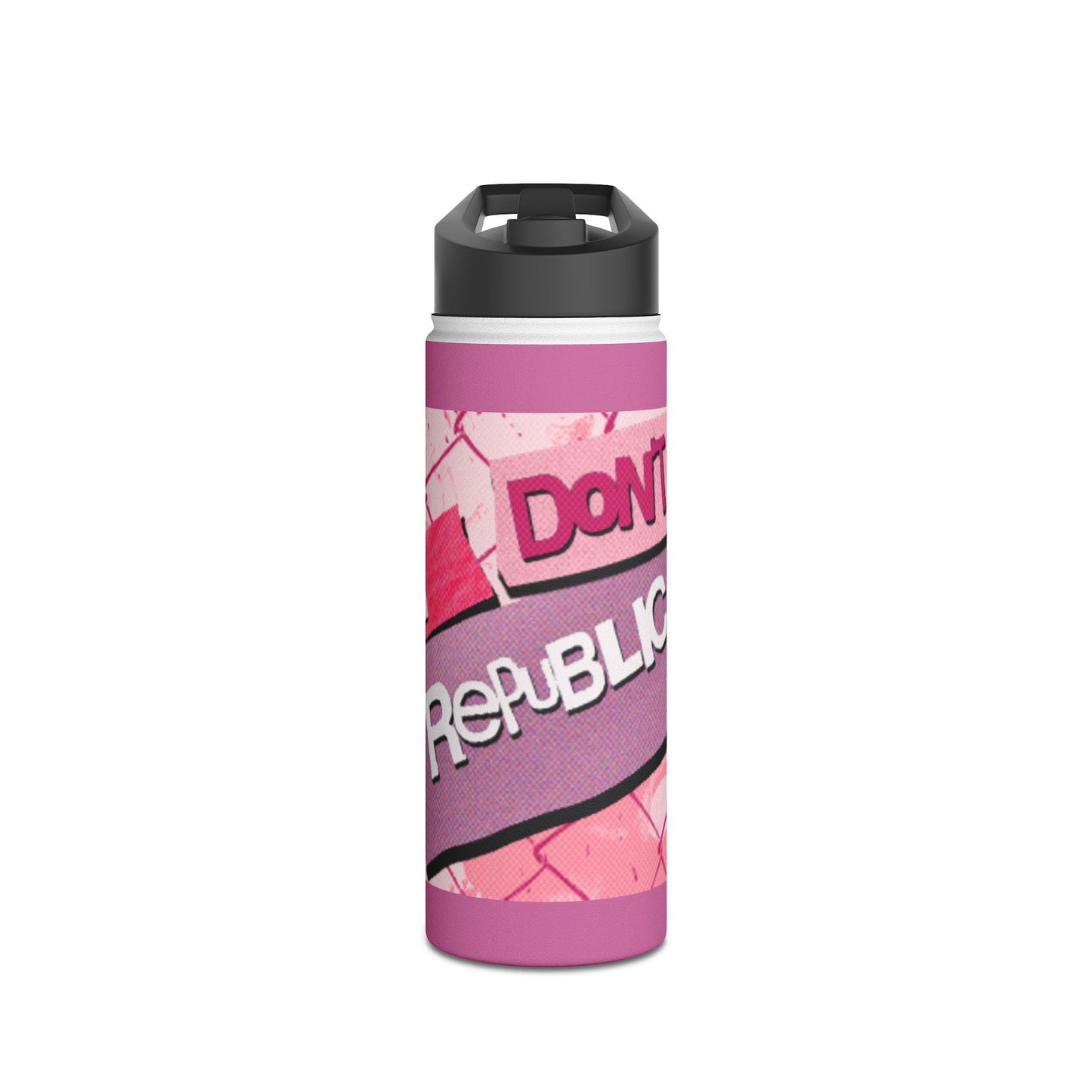 Bold Statement Stainless Steel Water Bottle, Unique Gift for Protesters, Motivational Hydration, Eco-Friendly Water Bottle, Fun Pink Design